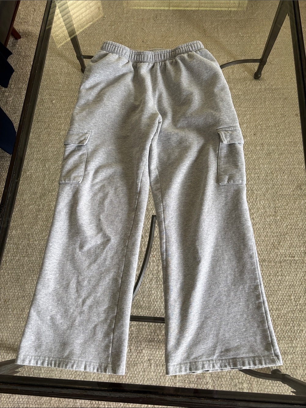 Brandy Melville Gray Cargo Jogger Sweatpants